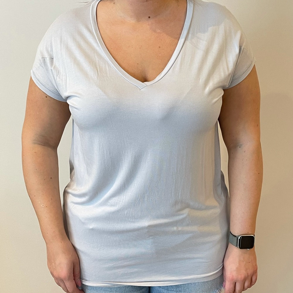 Light Grey Piko Short Sleeve Tee